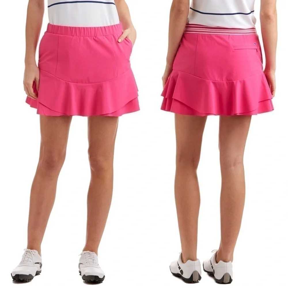 Vineyard Vines Carrot Rock Flounce Skort Pink 8